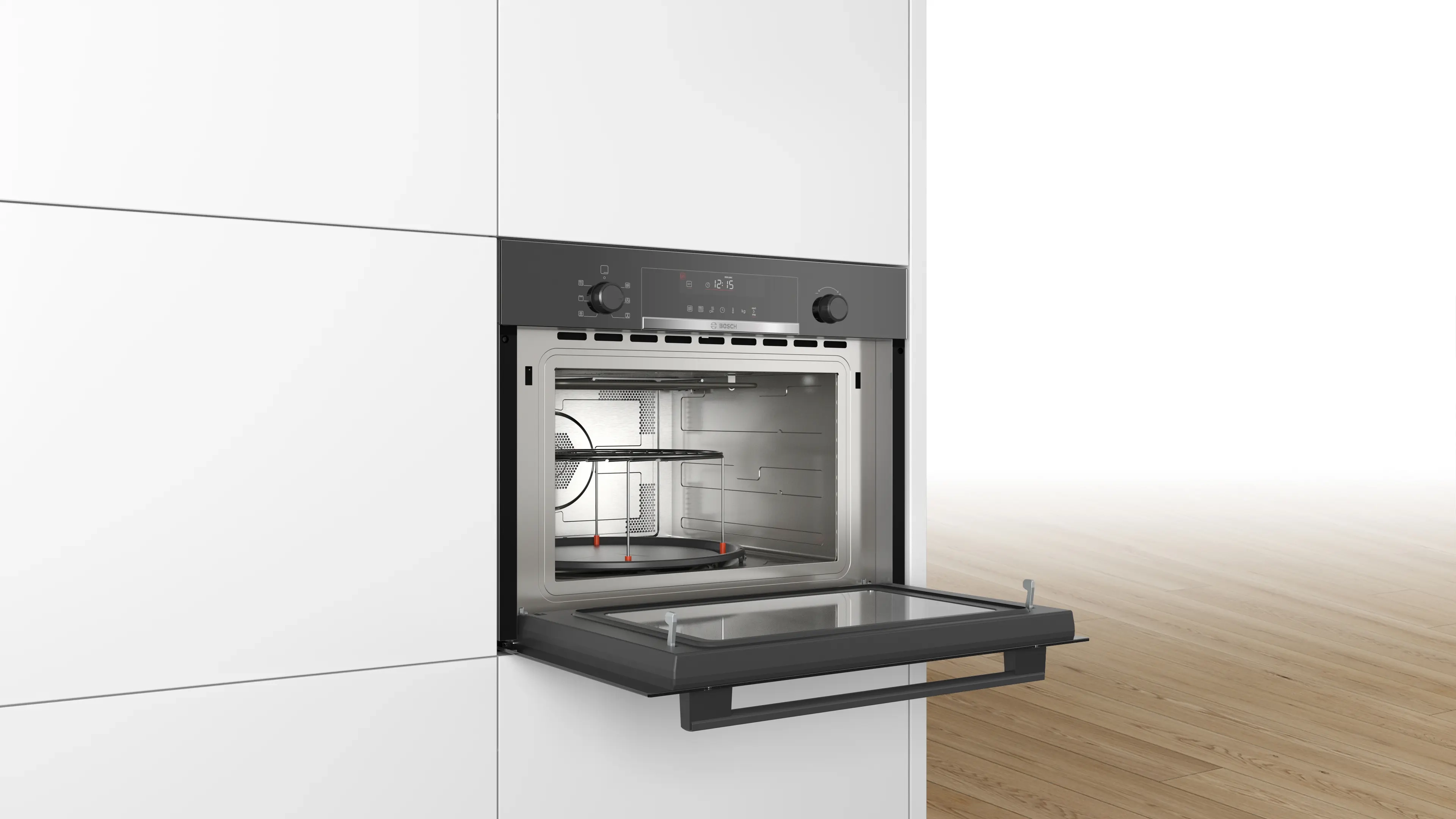 BOSCH Series 6 Built-in microwave oven with hot air 60 x 45 cm Black CMA585MB0I | Hover Image