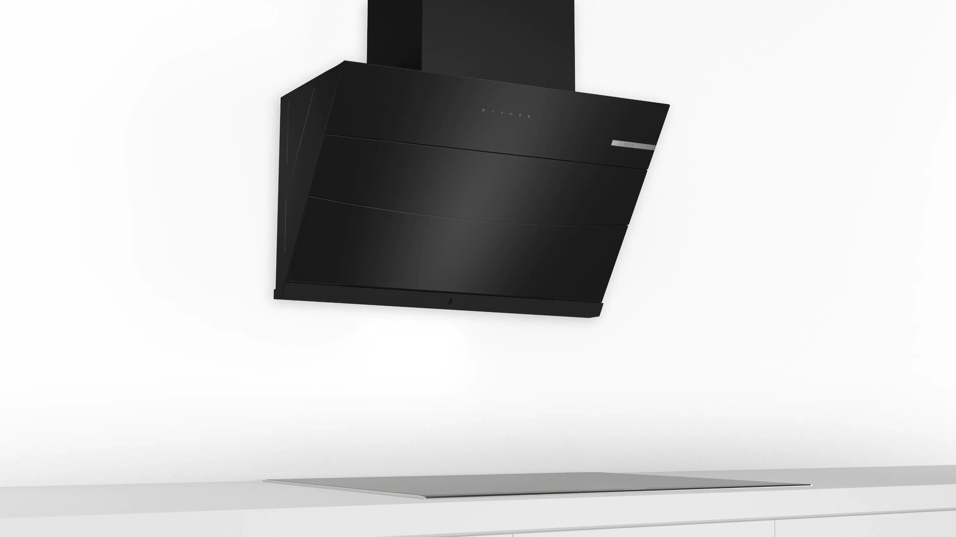 BOSCH Series 4 Wall-Mounted Cooker Hood 90 cm Black DWKA98G60I