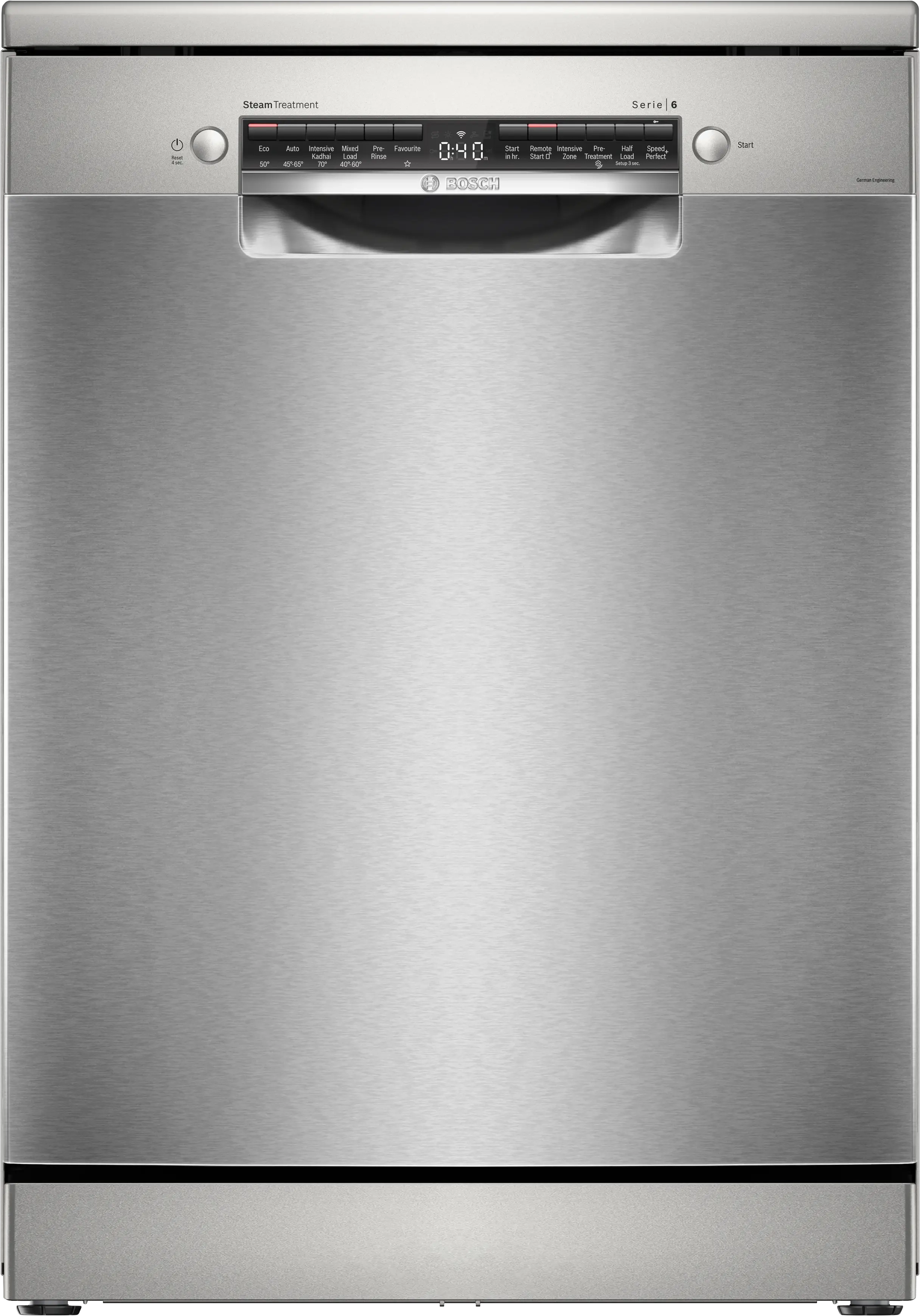 BOSCH Series 6 Bosch free-standing dishwasher 60 cm Brushed steel anti-fingerprint SMS6HMI01I