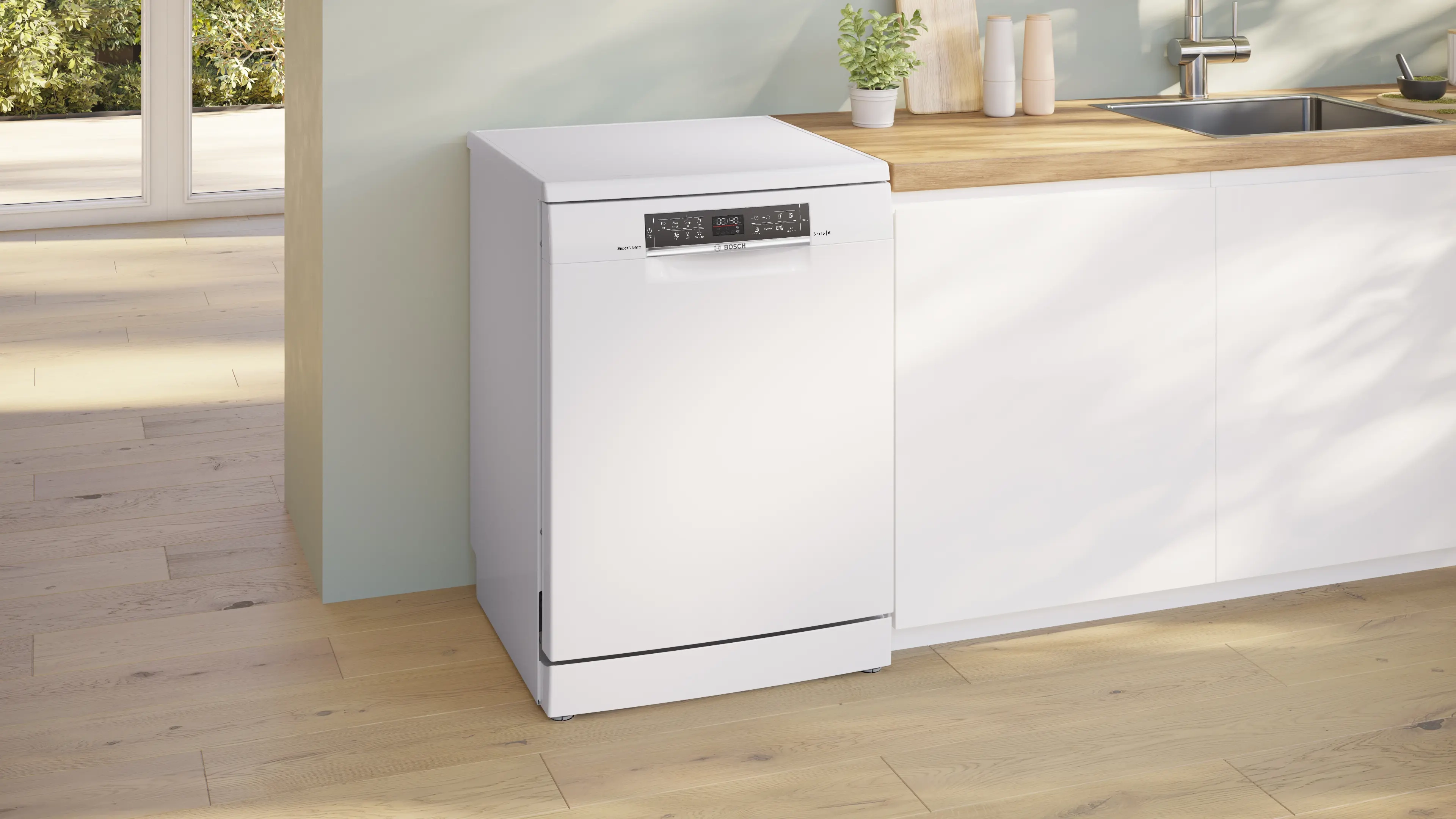 BOSCH Series 6 Bosch free-standing dishwasher 60 cm White SMS6ZCW37Q