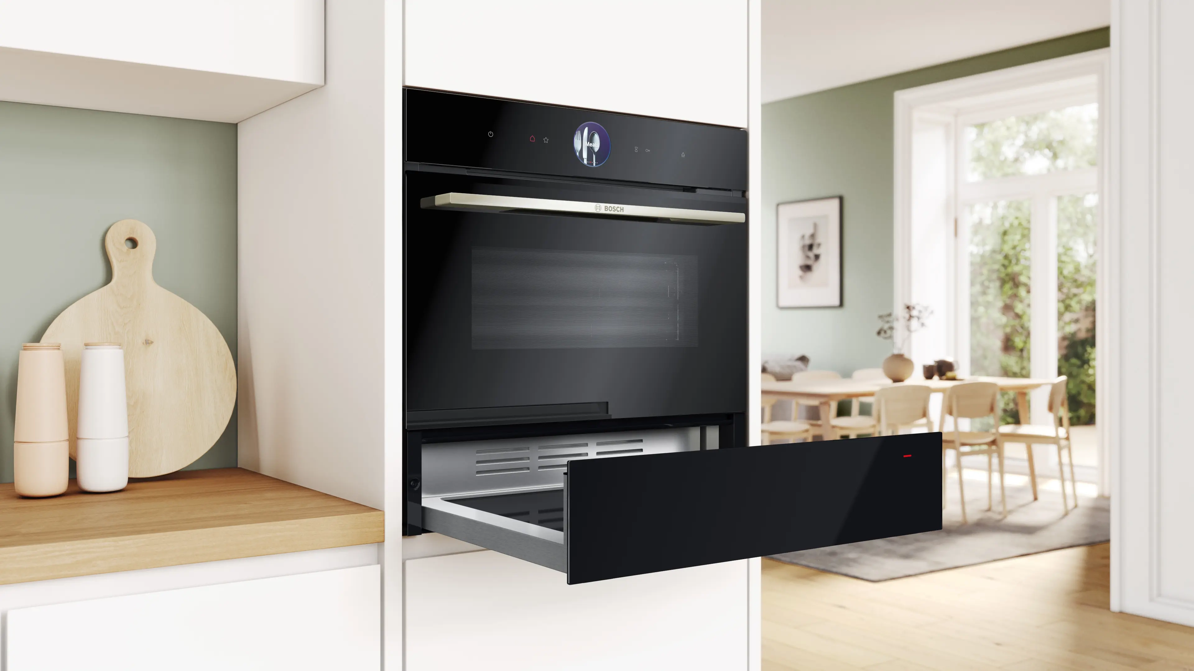 BOSCH Series 8 Built-in warming drawer 60 x 14 cm Black BIC7101B1 | Hover Image