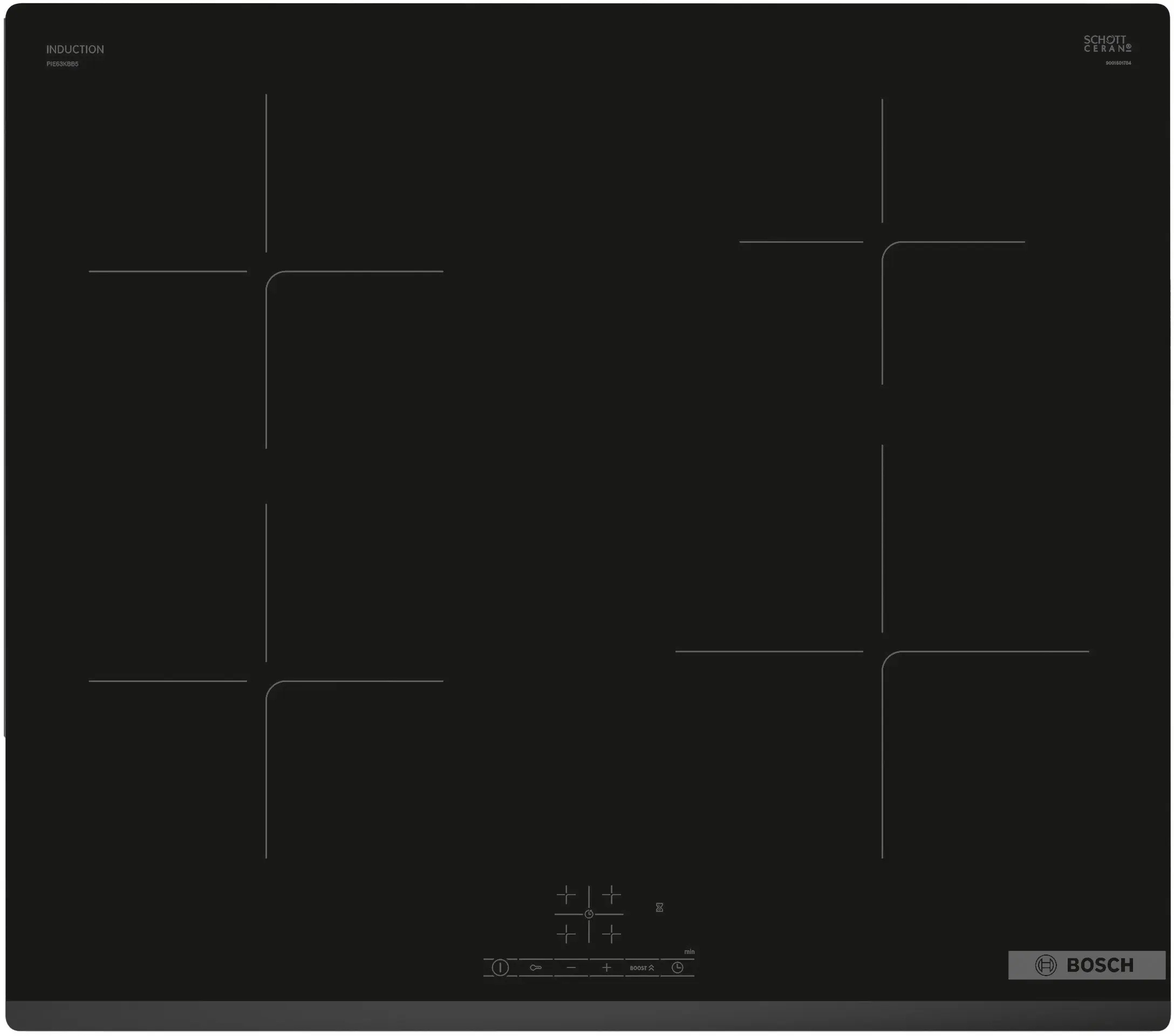 BOSCH Series 4 Induction hob 60 cm surface mount without frame PIE63KBB5E | Main Image