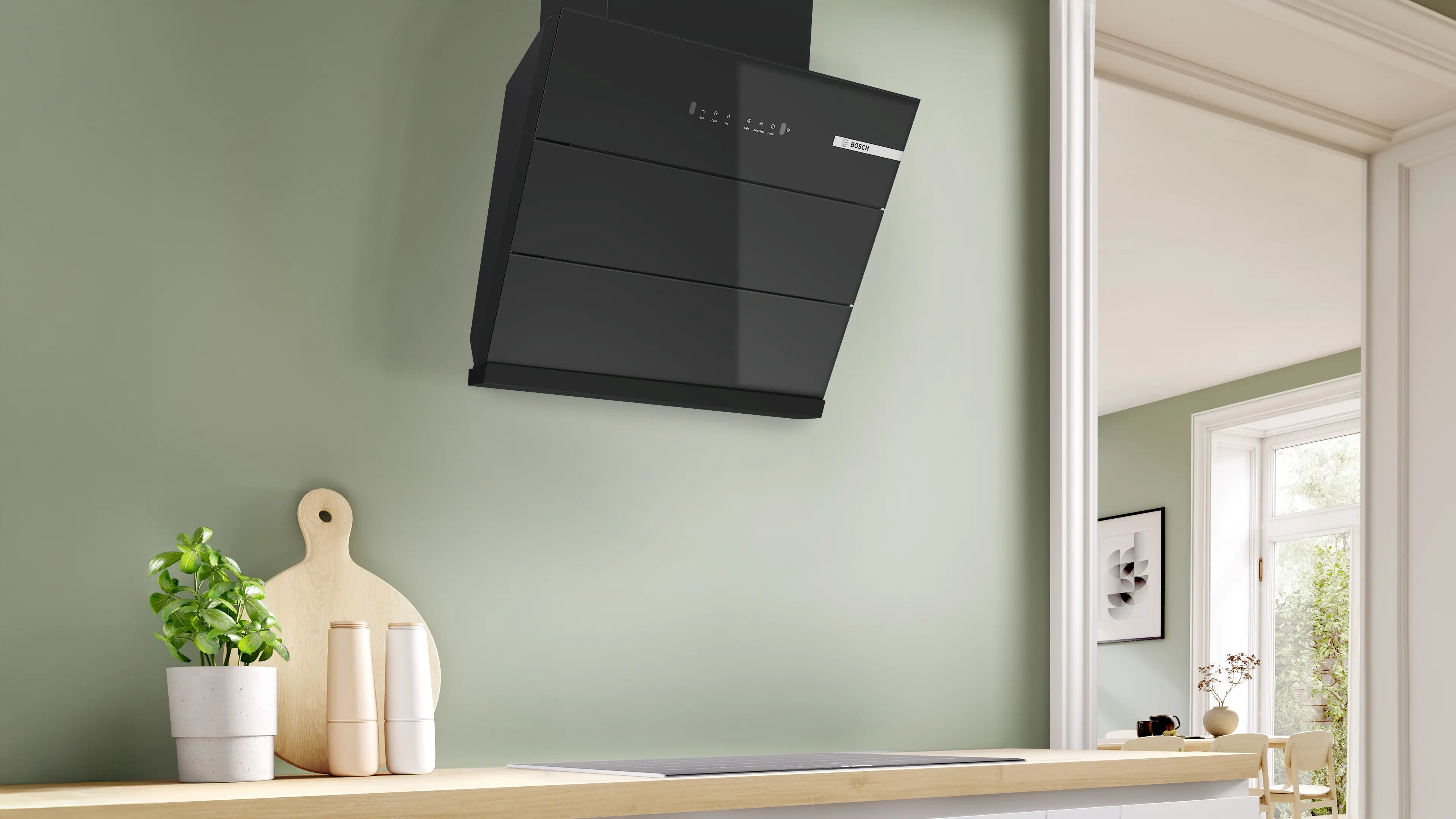 BOSCH Series 4 Wall-Mounted Cooker Hood 60 cm Black