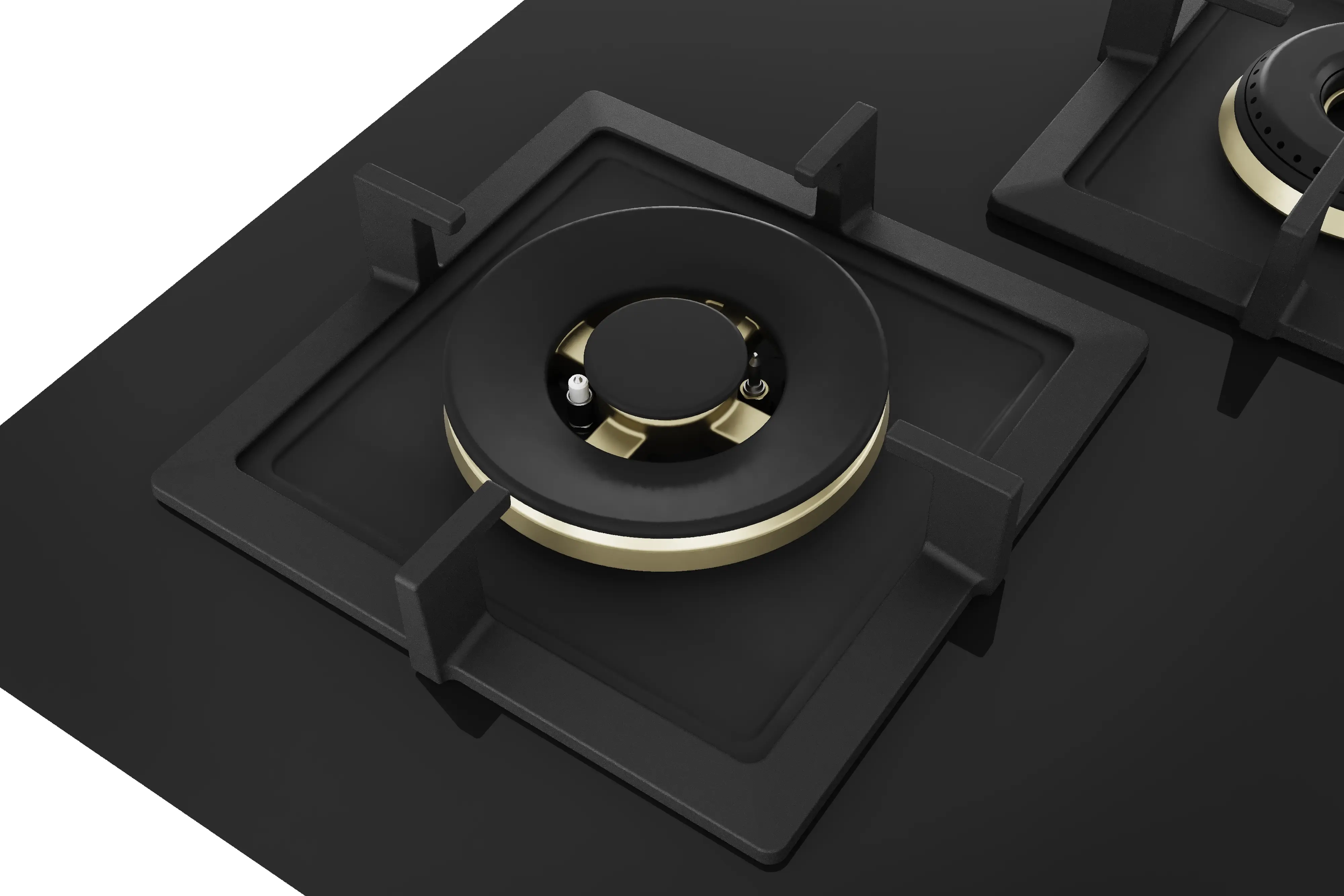 BOSCH Series 4 Gas hob 90 cm Tempered glass, Black PNF9B6G20I