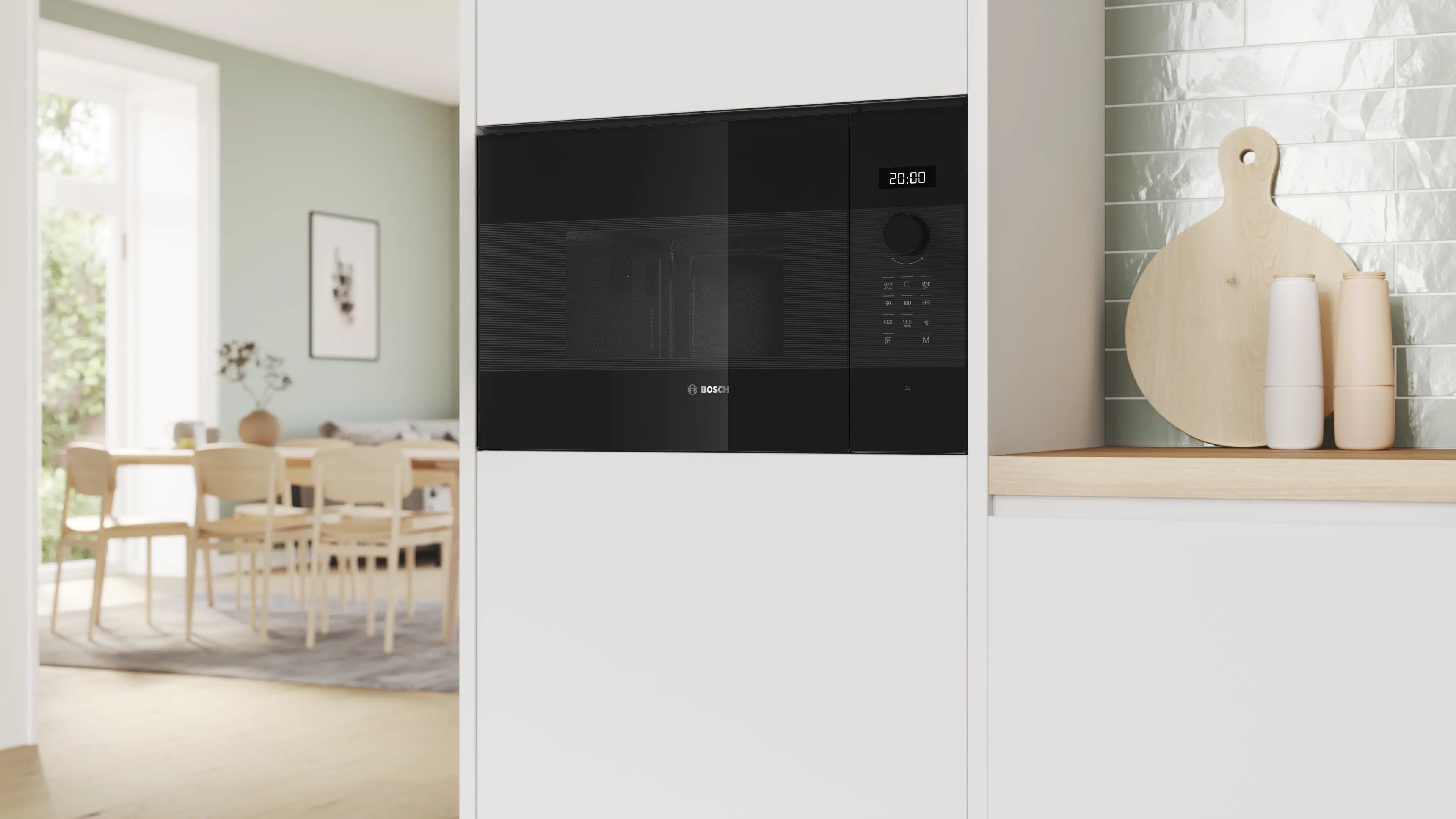 BOSCH Series 4 Built-In Microwave Oven Black BFL554MB2I